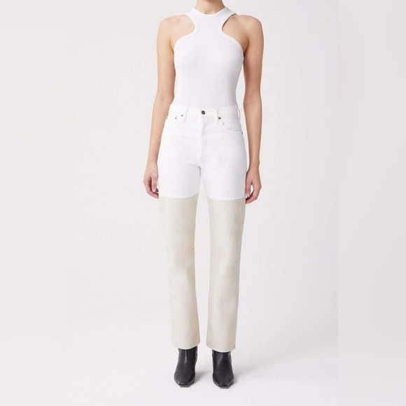 Agolde Recycled Leather 90s Pinch Waist Jeans - Picture 3 of 7